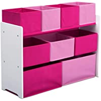 Delta Children TB83413GN - Juguetero- unisex- color rosa y blanco
